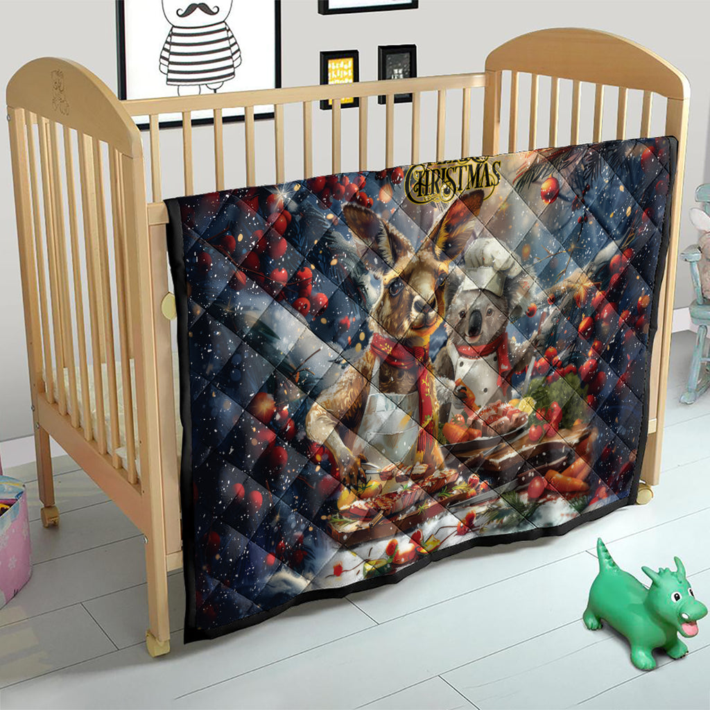 Aussie Christmas Kangaroo and Koala Quilt