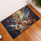 Aussie Christmas Kangaroo and Koala Rubber Doormat