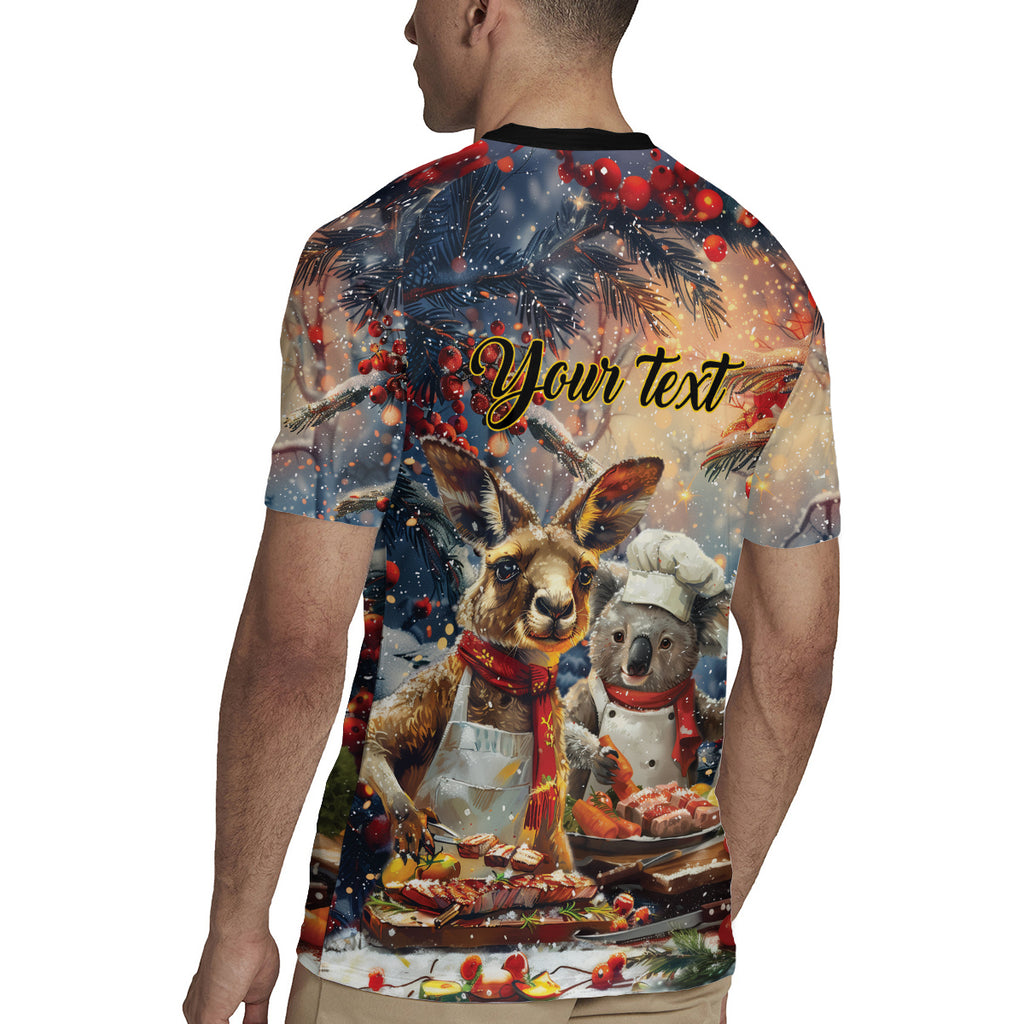Personalised Aussie Christmas Kangaroo and Koala Rugby Jersey