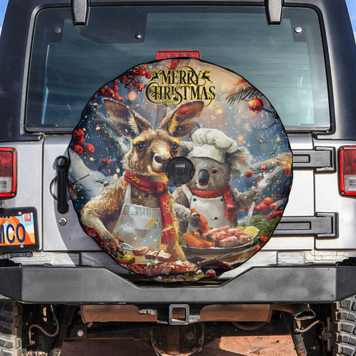 Aussie Christmas Kangaroo and Koala Spare Tire Cover