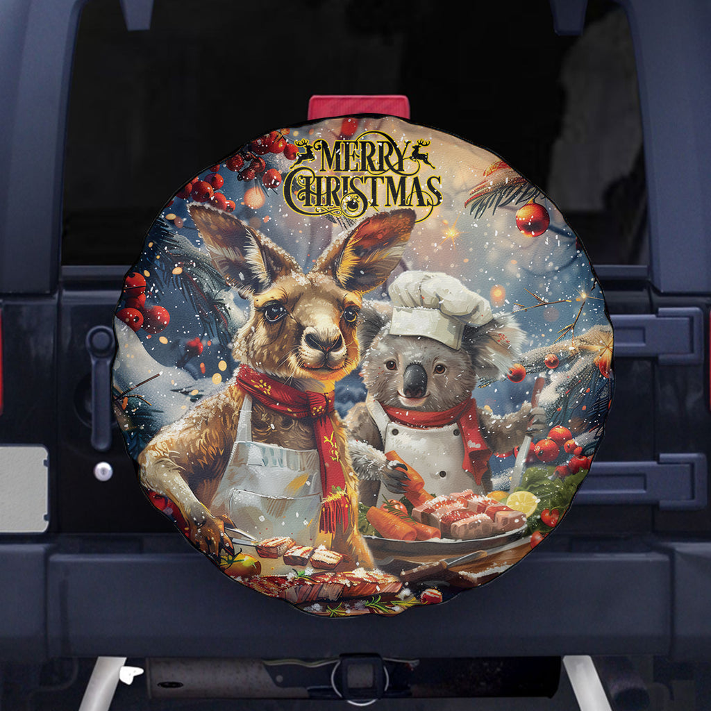Aussie Christmas Kangaroo and Koala Spare Tire Cover