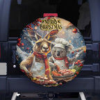 Aussie Christmas Kangaroo and Koala Spare Tire Cover