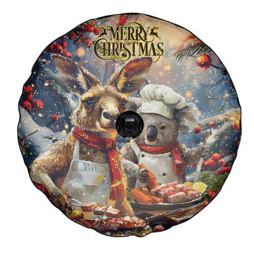 Aussie Christmas Kangaroo and Koala Spare Tire Cover