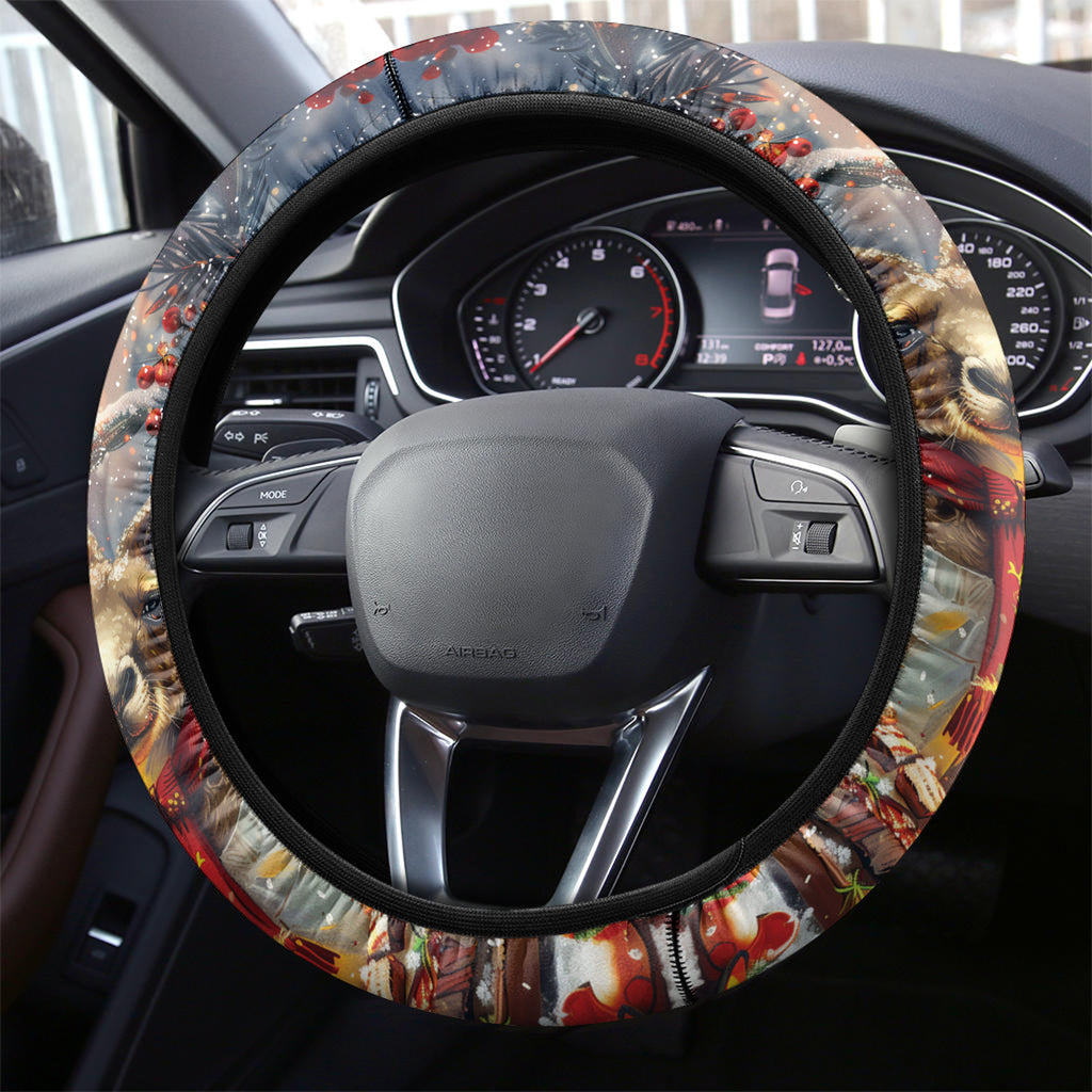 Aussie Christmas Kangaroo and Koala Steering Wheel Cover