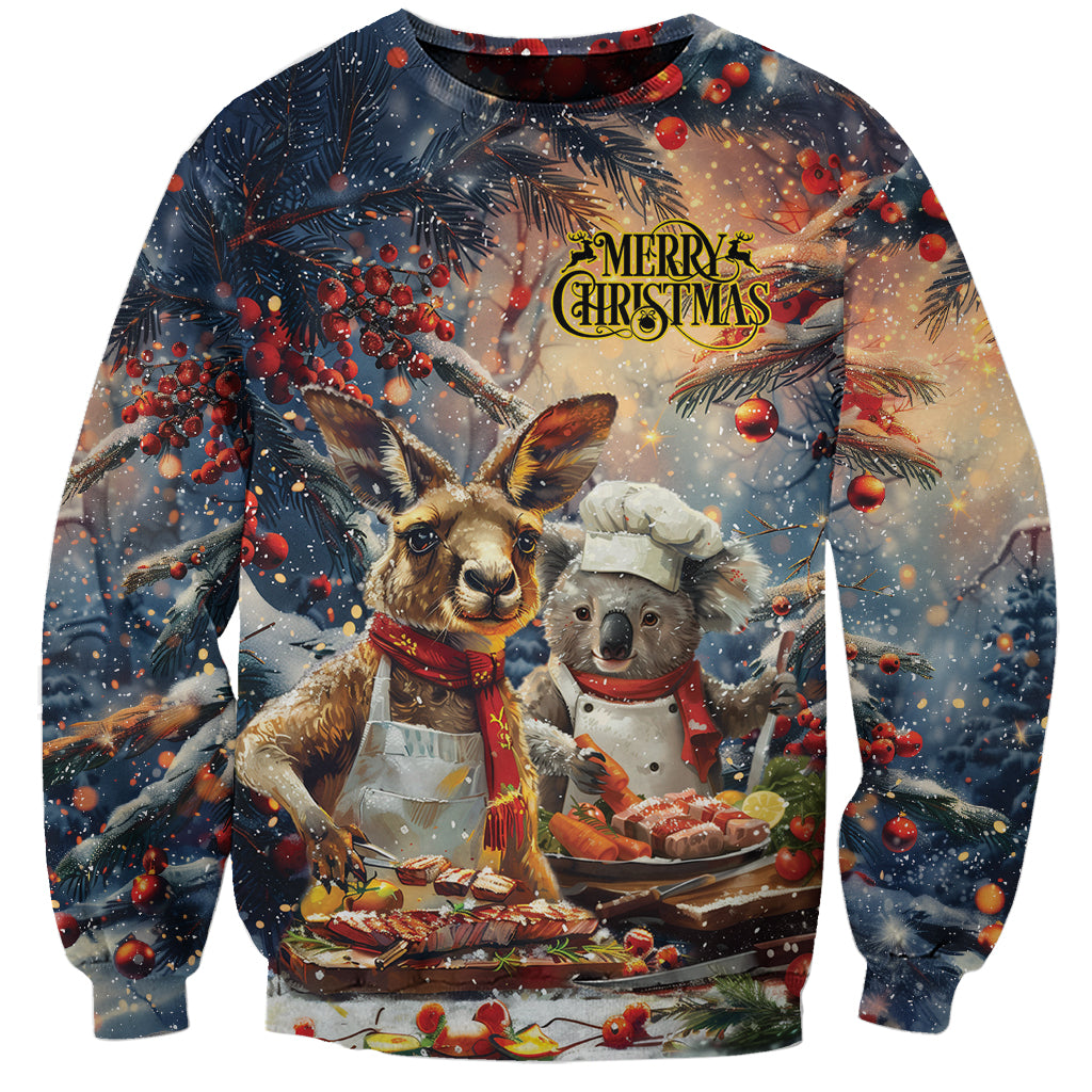 Personalised Aussie Christmas Kangaroo and Koala Sweatshirt