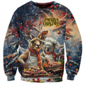 Personalised Aussie Christmas Kangaroo and Koala Sweatshirt