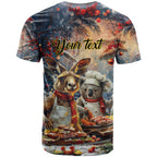 Personalised Aussie Christmas Kangaroo and Koala T Shirt