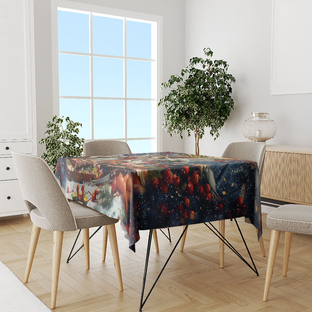 Aussie Christmas Kangaroo and Koala Tablecloth
