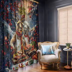 Aussie Christmas Kangaroo and Koala Window Curtain