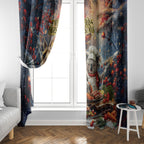 Aussie Christmas Kangaroo and Koala Window Curtain