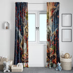 Aussie Christmas Kangaroo and Koala Window Curtain
