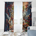 Aussie Christmas Kangaroo and Koala Window Curtain