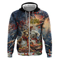 Personalised Aussie Christmas Kangaroo and Koala Zip Hoodie