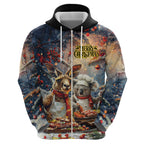 Personalised Aussie Christmas Kangaroo and Koala Zip Hoodie
