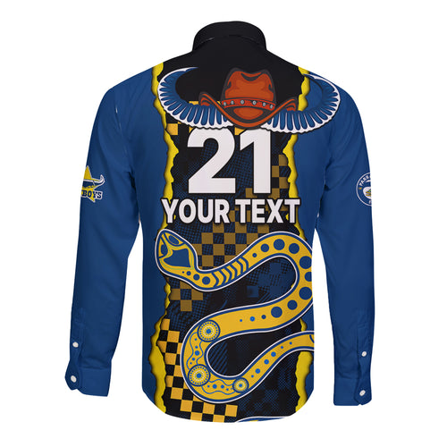 custom-text-and-number-nrl-combine-cowboys-and-parra-eels-long-sleeve-button-shirt-sporty-style