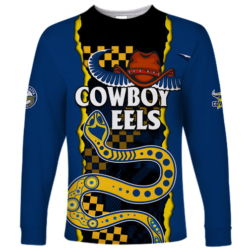 custom-text-and-number-nrl-combine-cowboys-and-parra-eels-long-sleeve-shirt-sporty-style