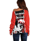 nrl-combine-dolphins-and-dragons-off-shoulder-sweater-sporty-style