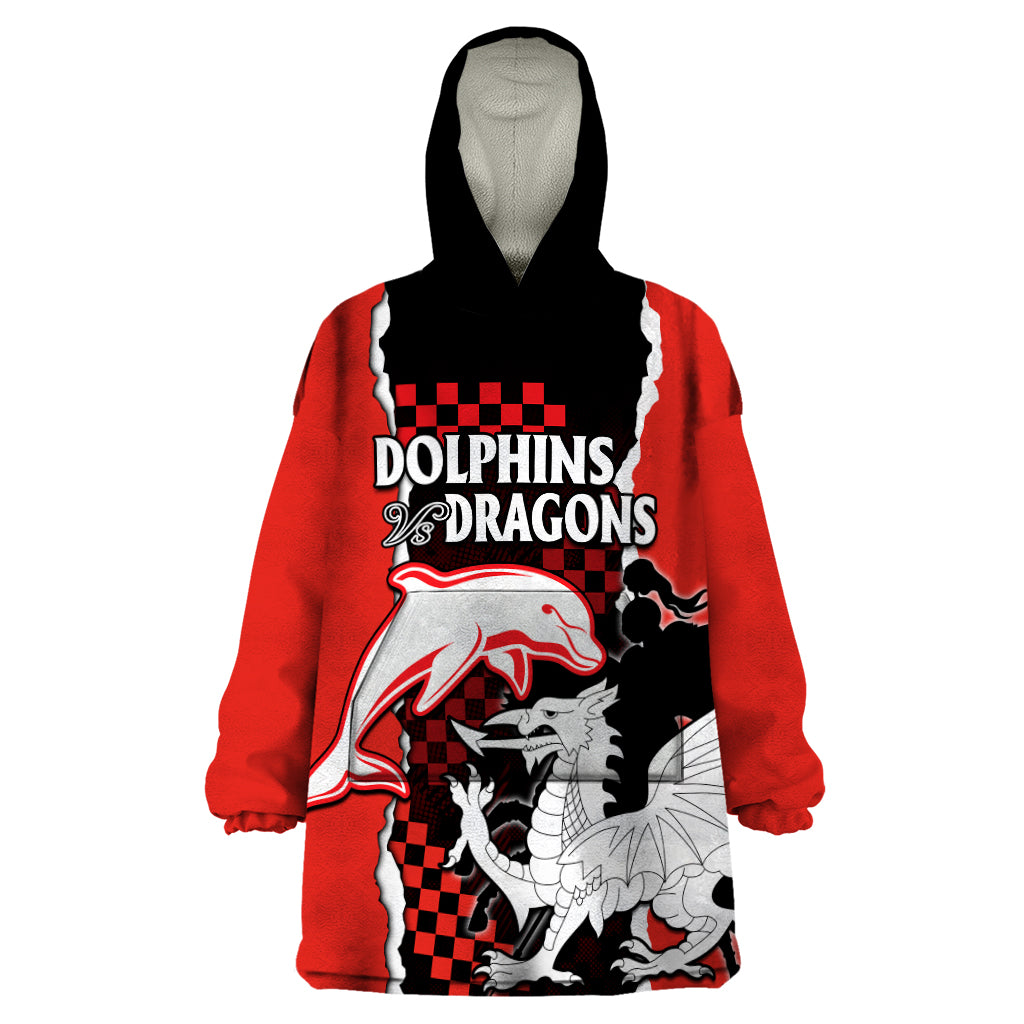 custom-text-and-number-nrl-combine-dolphins-and-dragons-wearable-blanket-hoodie-sporty-style