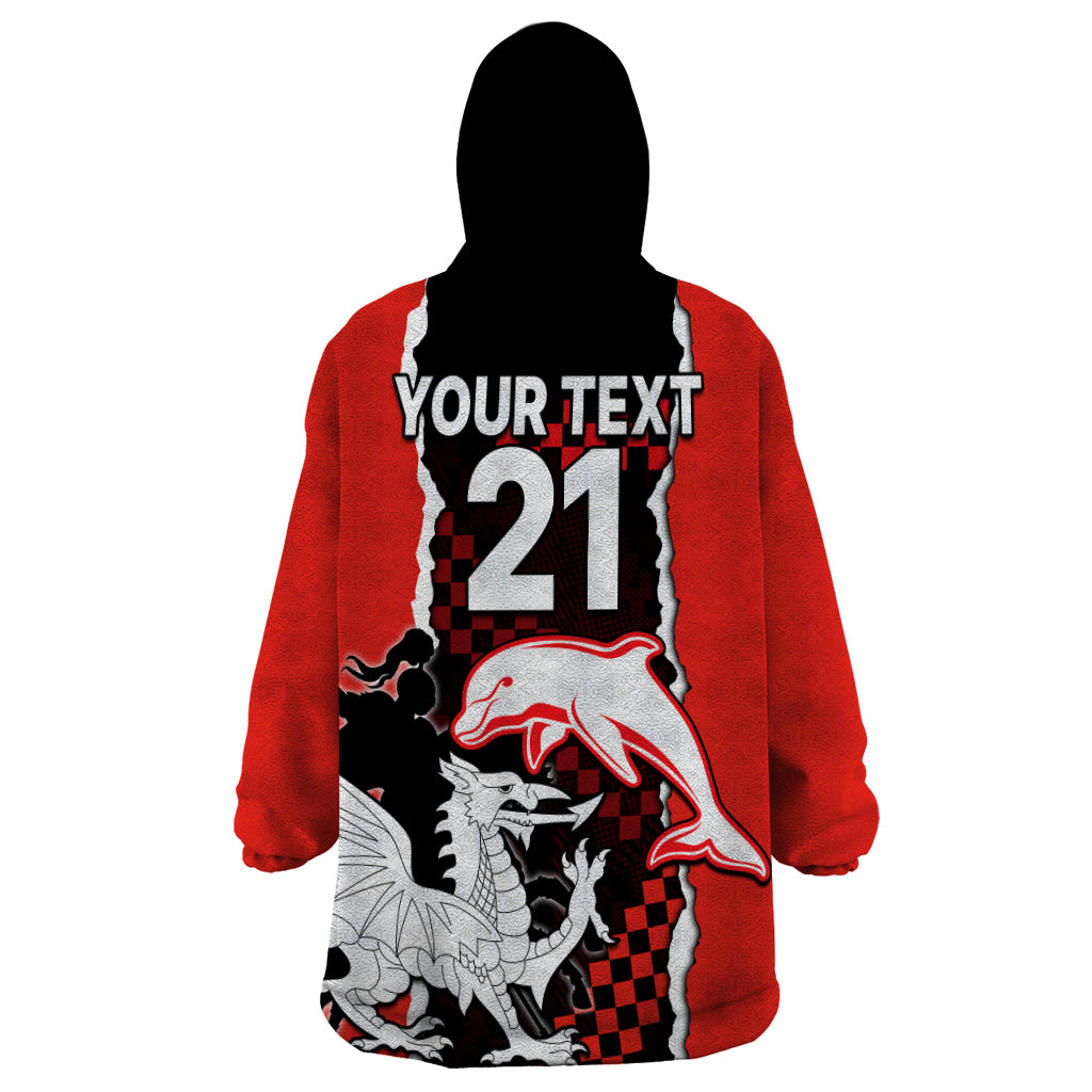 custom-text-and-number-nrl-combine-dolphins-and-dragons-wearable-blanket-hoodie-sporty-style