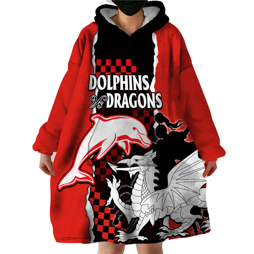 custom-text-and-number-nrl-combine-dolphins-and-dragons-wearable-blanket-hoodie-sporty-style