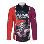 custom-text-and-number-nrl-combine-knights-sea-eagles-long-sleeve-button-shirt-sporty-style