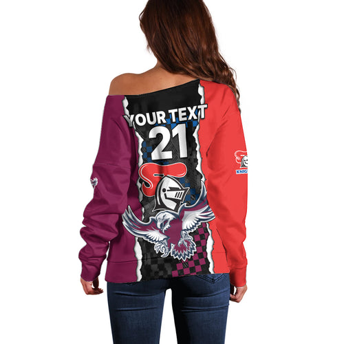 custom-text-and-number-nrl-combine-knights-sea-eagles-off-shoulder-sweater-sporty-style