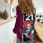 (Custom Text And Number) NRL Combine Knights Sea Eagles Women Casual Shirt Sporty Style LT9