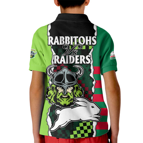 nrl-combine-rabbitohs-and-raiders-kid-polo-shirt-sporty-style