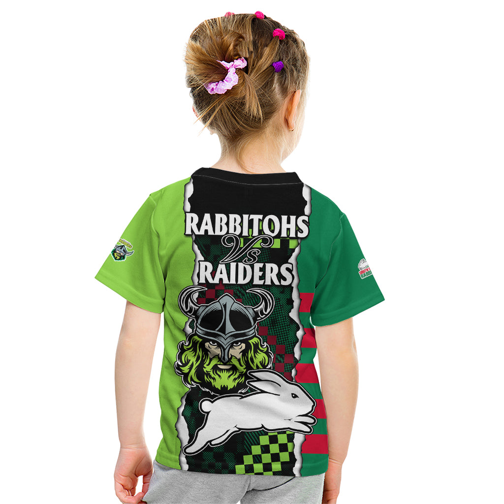 nrl-combine-rabbitohs-and-raiders-kid-t-shirt-sporty-style