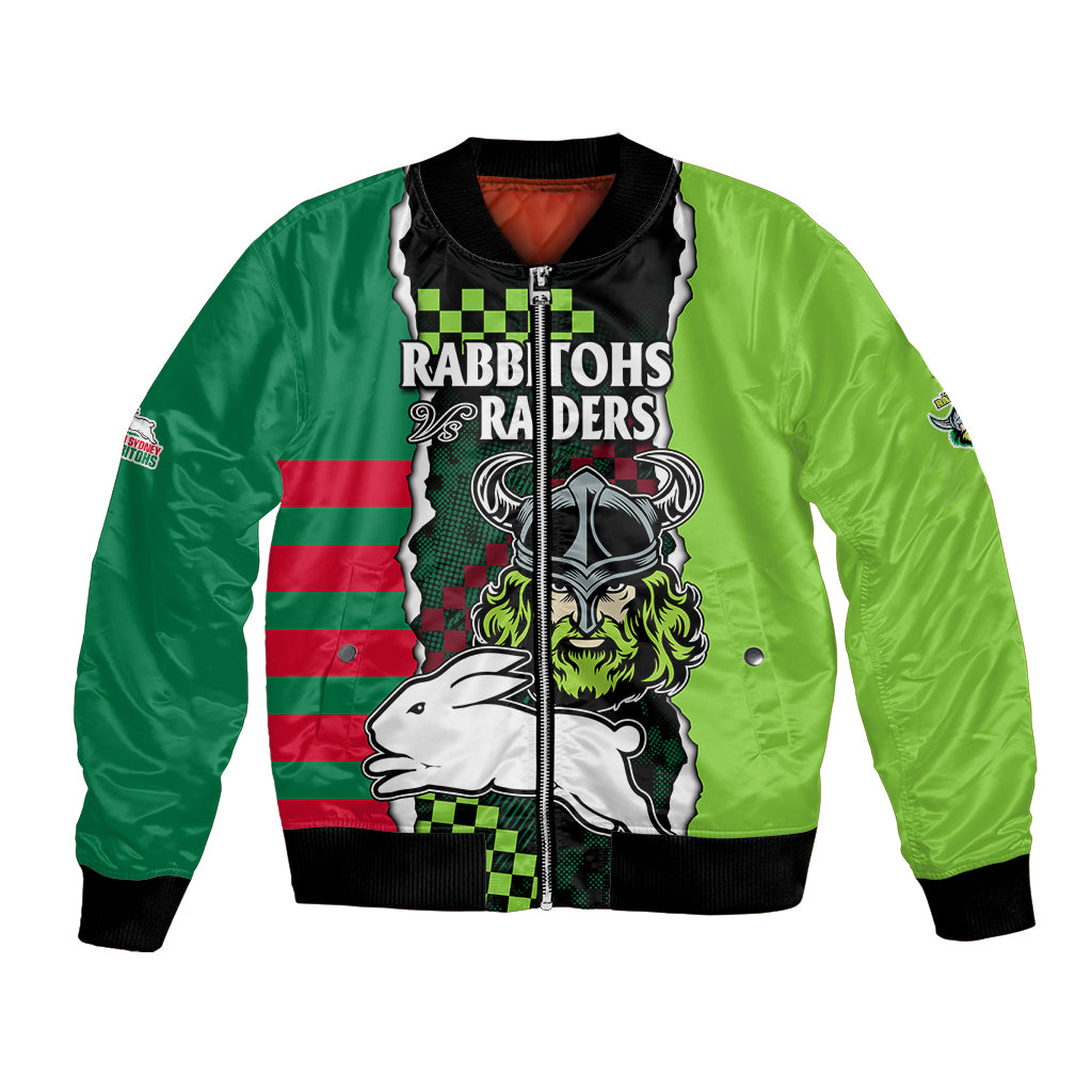 custom-text-and-number-nrl-combine-rabbitohs-and-raiders-bomber-jacket-sporty-style