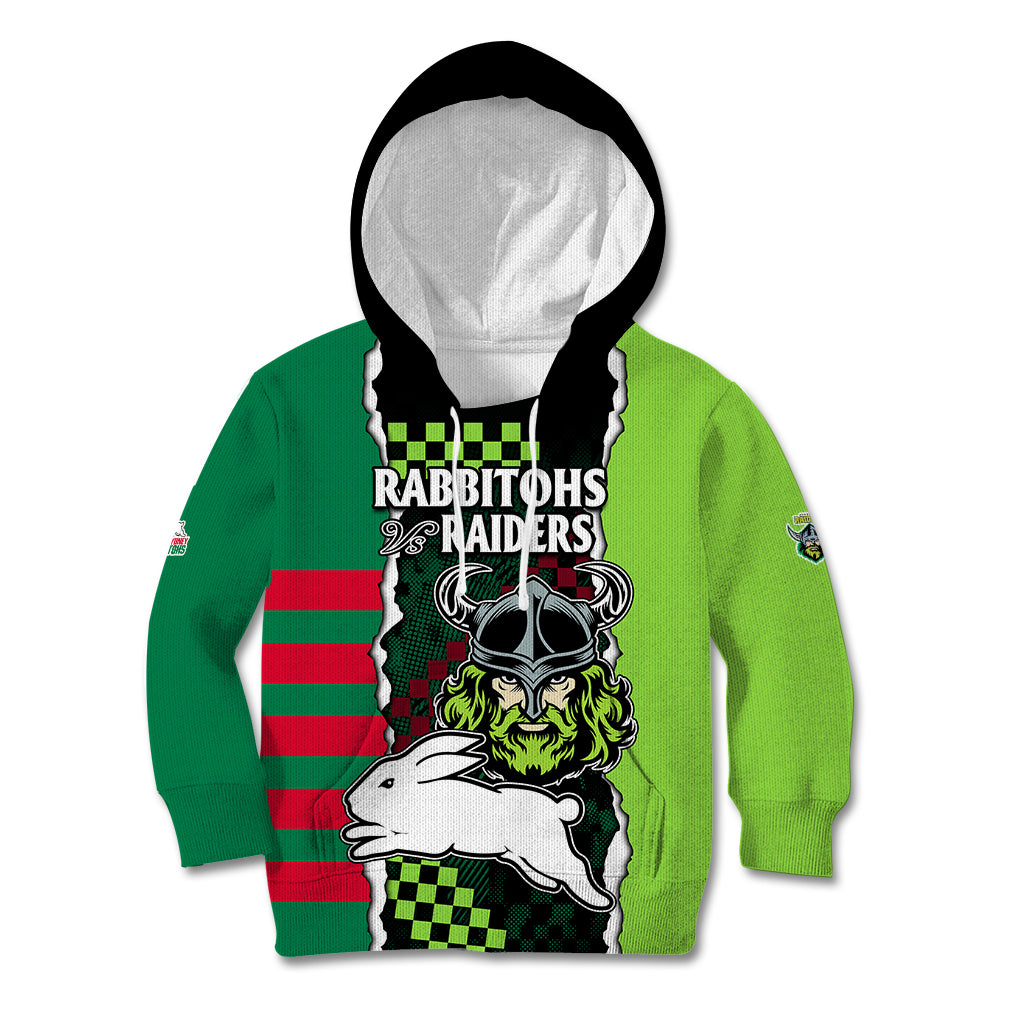 custom-text-and-number-nrl-combine-rabbitohs-and-raiders-kid-hoodie-sporty-style
