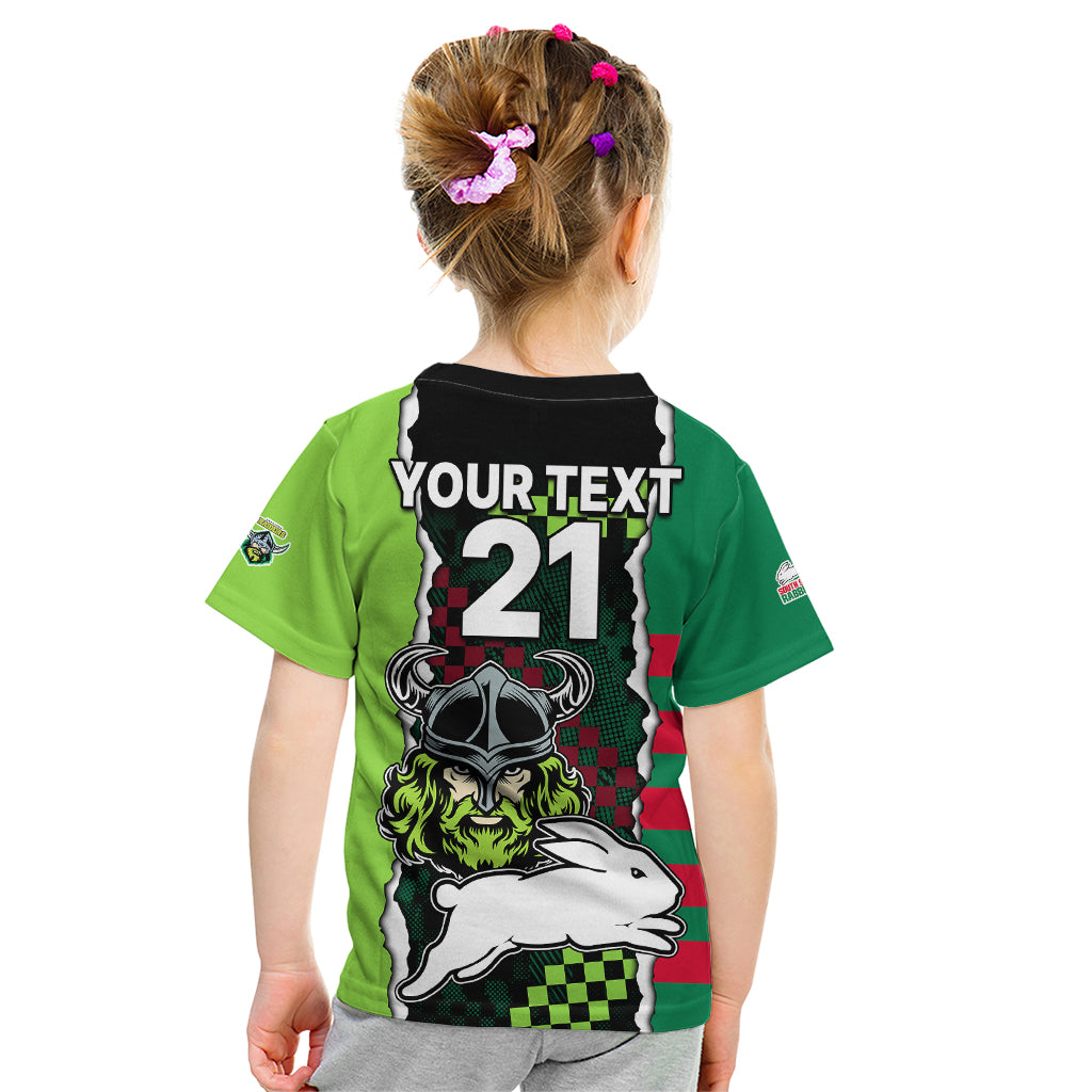 custom-text-and-number-nrl-combine-rabbitohs-and-raiders-kid-t-shirt-sporty-style
