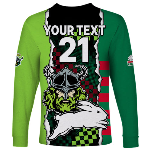 custom-text-and-number-nrl-combine-rabbitohs-and-raiders-long-sleeve-shirt-sporty-style