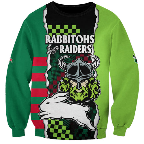 custom-text-and-number-nrl-combine-rabbitohs-and-raiders-sweatshirt-sporty-style
