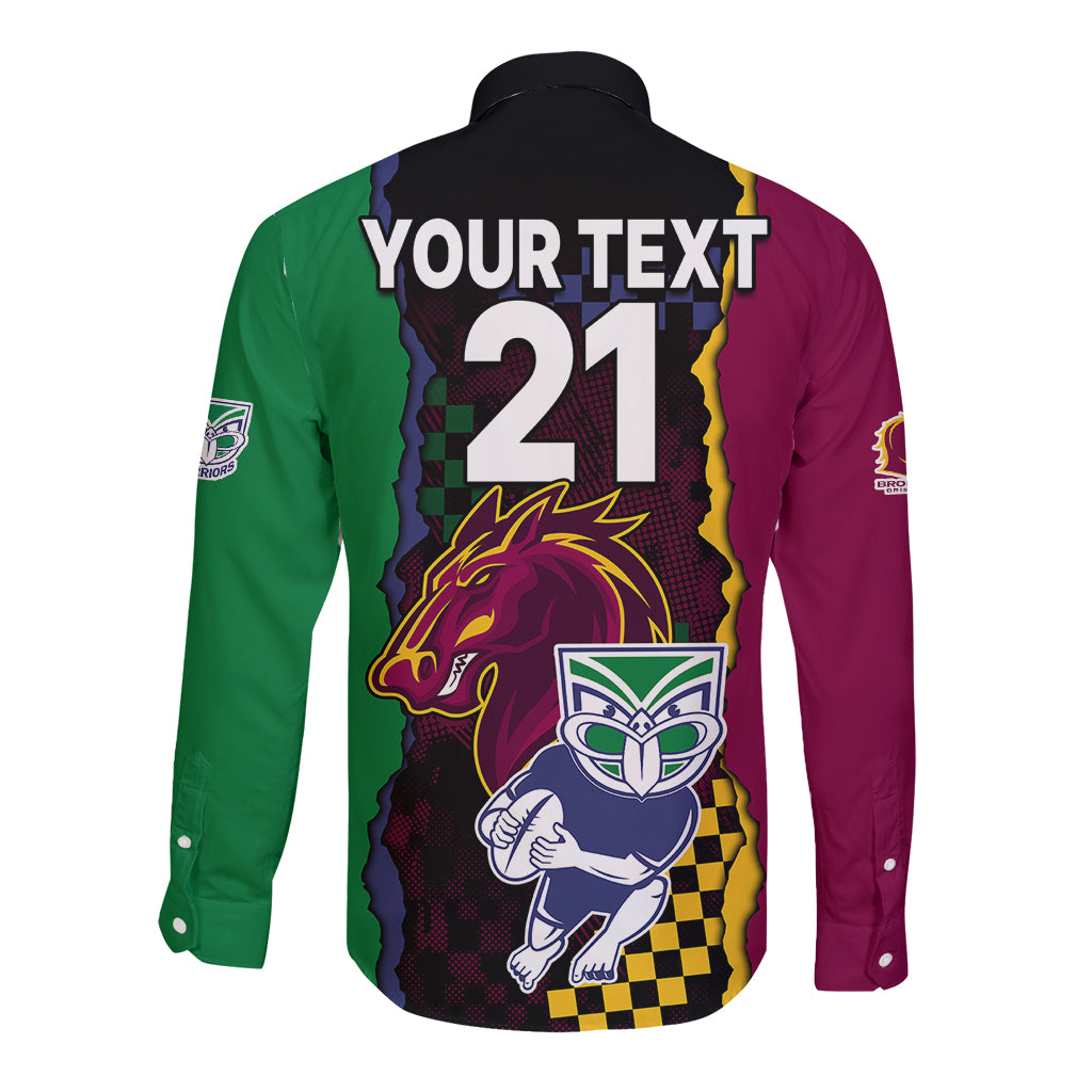 custom-text-and-number-nrl-combine-warriors-and-broncos-long-sleeve-button-shirt-sporty-style