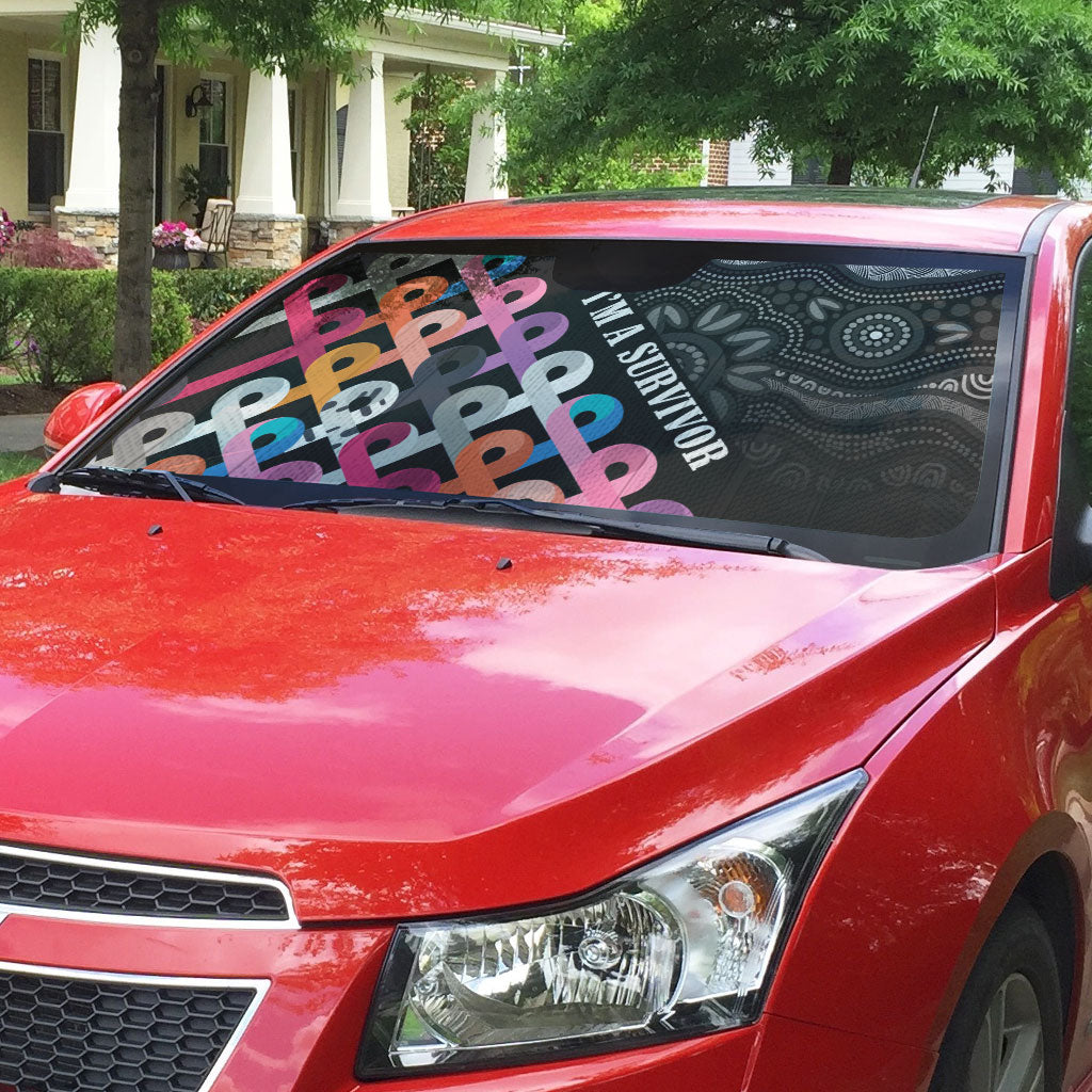 Australia Cancer Survivor Auto Sun Shade I’m A Survivor All Cancer