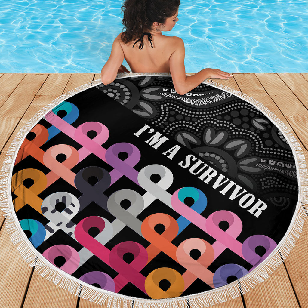 Australia Cancer Survivor Beach Blanket I’m A Survivor All Cancer