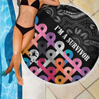 Australia Cancer Survivor Beach Blanket I’m A Survivor All Cancer