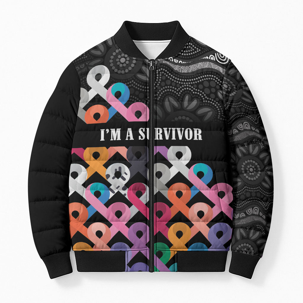 Australia Cancer Survivor Personalised Bomber Puffer Jacket I’m A Survivor All Cancer