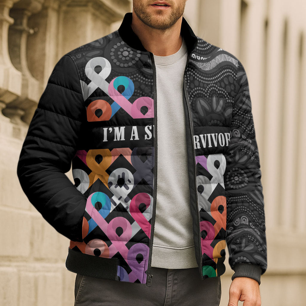 Australia Cancer Survivor Personalised Bomber Puffer Jacket I’m A Survivor All Cancer