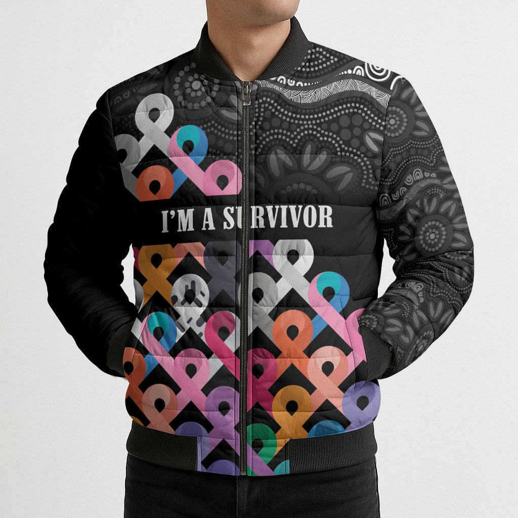 Australia Cancer Survivor Personalised Bomber Puffer Jacket I’m A Survivor All Cancer