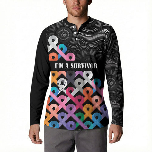 Australia Cancer Survivor Personalised Button Sweatshirt I’m A Survivor All Cancer