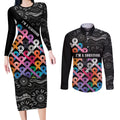 Australia Cancer Survivor Personalised Couples Matching Long Sleeve Bodycon Dress and Long Sleeve Button Shirt I’m A Survivor All Cancer