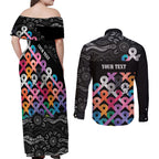 Australia Cancer Survivor Personalised Couples Matching Off Shoulder Maxi Dress and Long Sleeve Button Shirt I’m A Survivor All Cancer