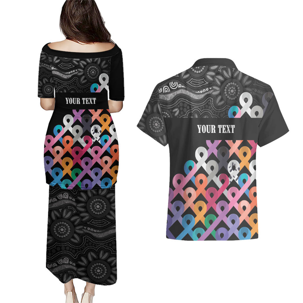Australia Cancer Survivor Personalised Couples Matching Puletasi and Hawaiian Shirt I’m A Survivor All Cancer