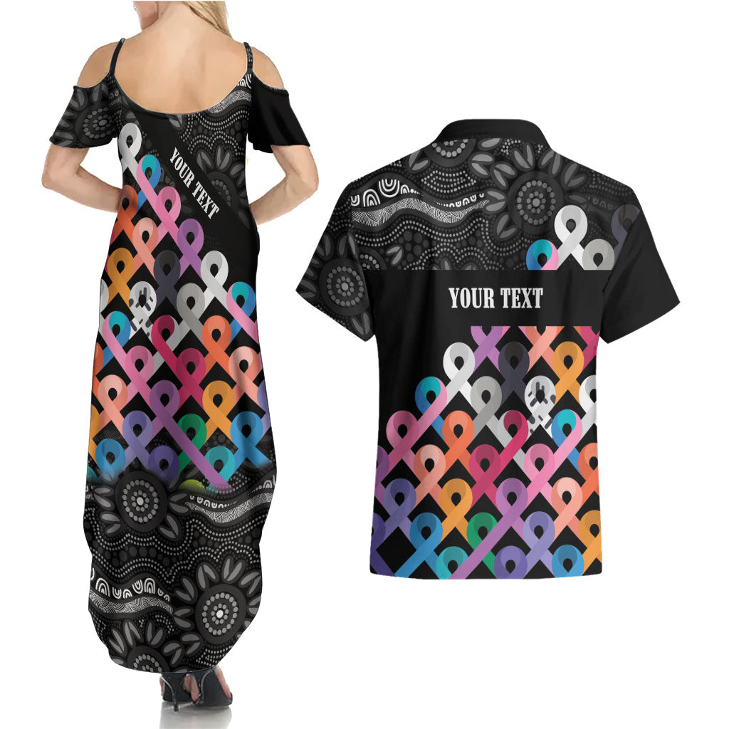 Australia Cancer Survivor Personalised Couples Matching Summer Maxi Dress and Hawaiian Shirt I’m A Survivor All Cancer