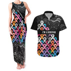 Australia Cancer Survivor Personalised Couples Matching Tank Maxi Dress and Hawaiian Shirt I’m A Survivor All Cancer