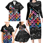 Australia Cancer Survivor Personalised Family Matching Long Sleeve Bodycon Dress and Hawaiian Shirt I’m A Survivor All Cancer