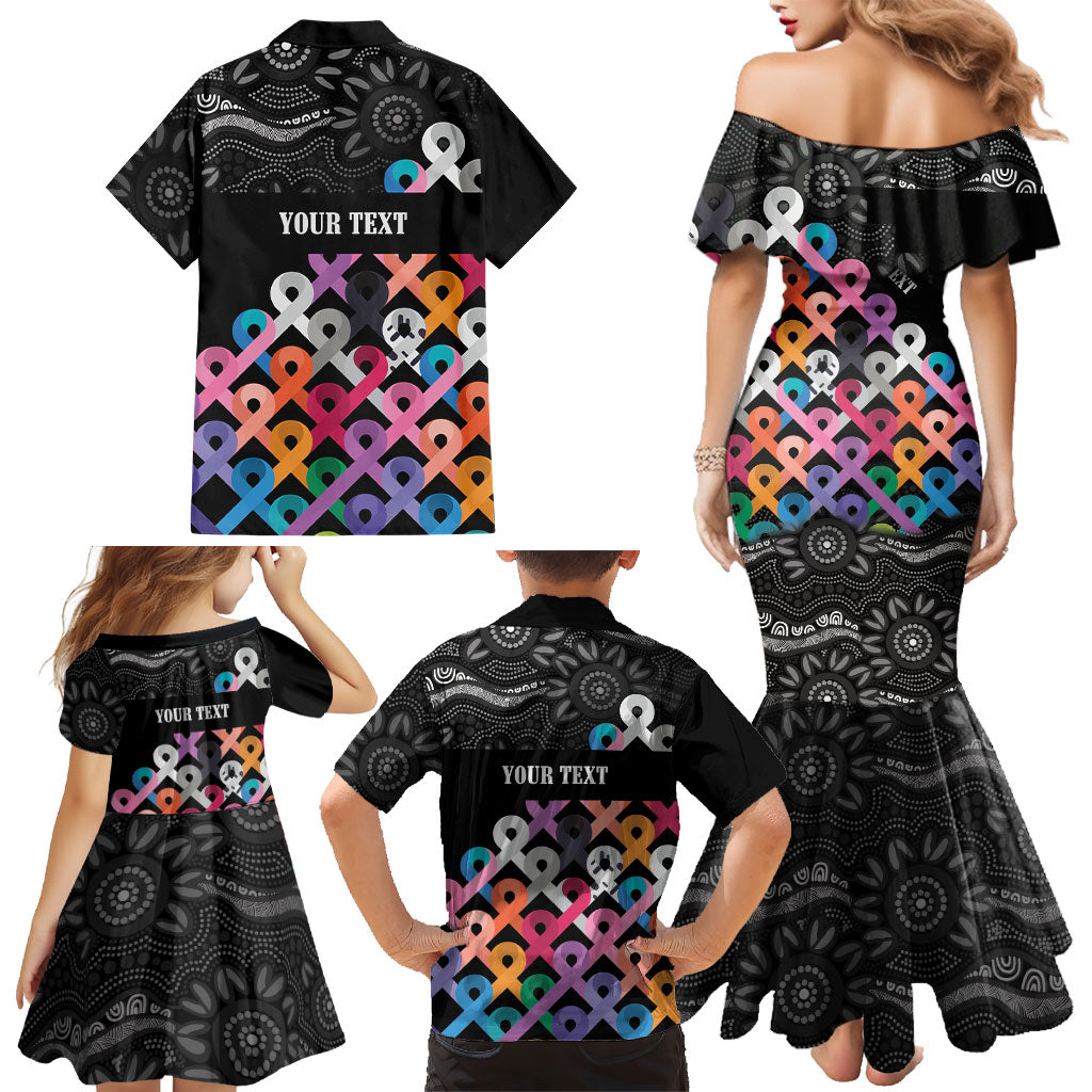 Australia Cancer Survivor Personalised Family Matching Mermaid Dress and Hawaiian Shirt I’m A Survivor All Cancer