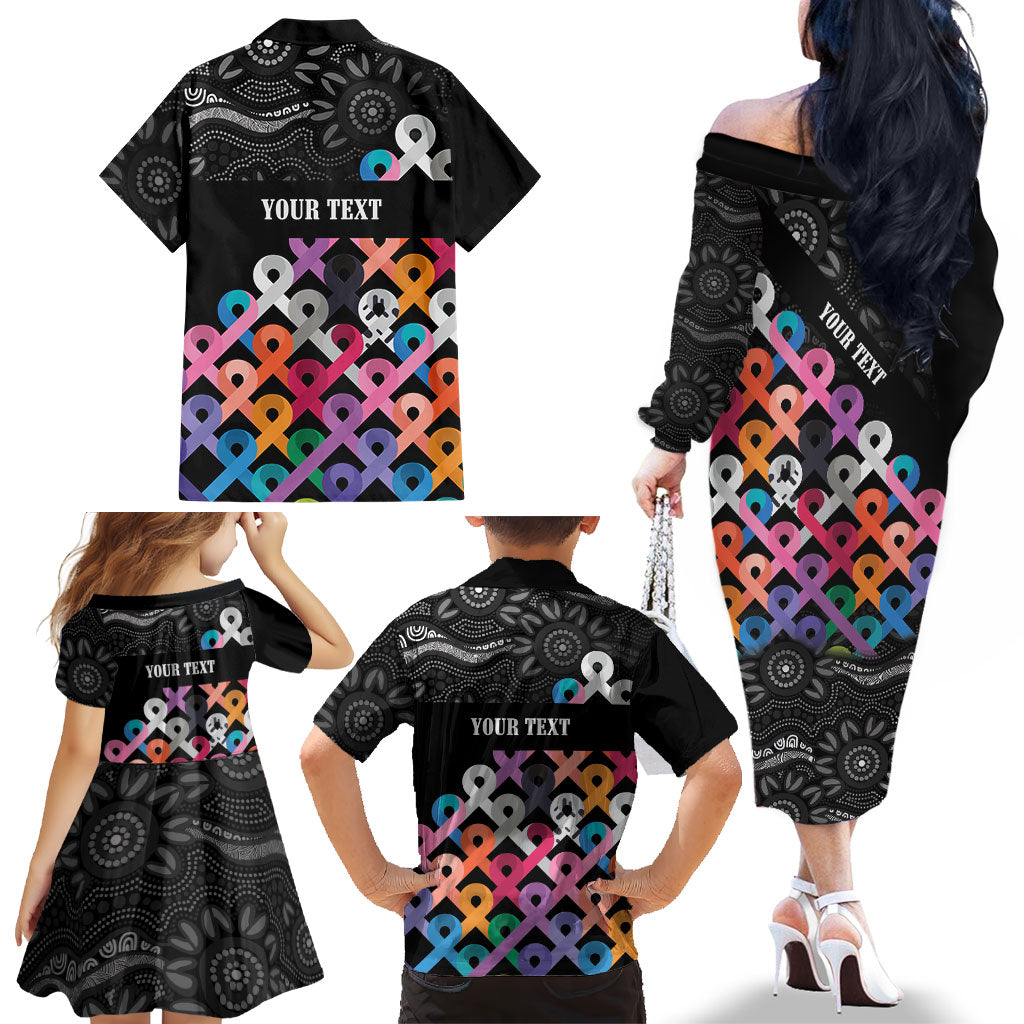 Australia Cancer Survivor Personalised Family Matching Off The Shoulder Long Sleeve Dress and Hawaiian Shirt I’m A Survivor All Cancer